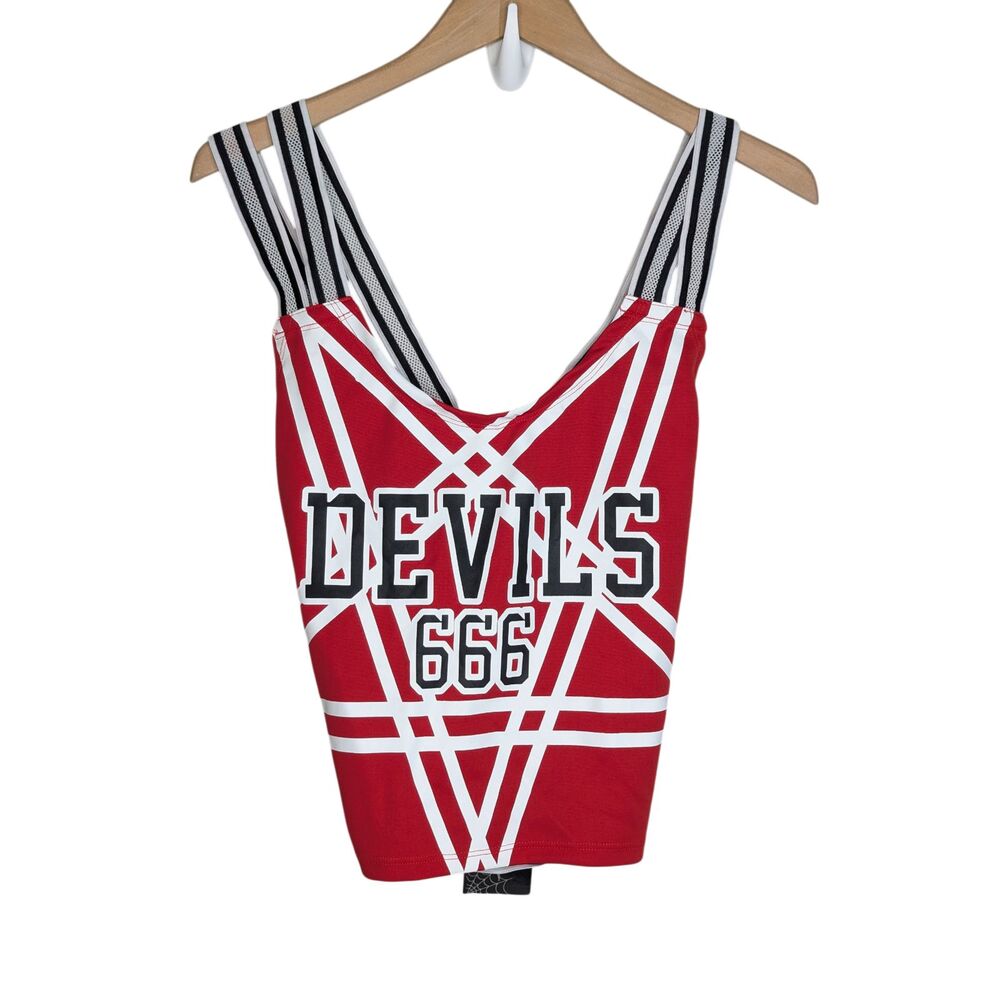 NWT Dolls Kill Devils 666 Satan's Cheerleader Costume Top Only Sz 3X  Red Black